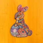 Puzzle de lemn - Lepuraș de Paște 2