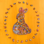 Puzzle de lemn - Lepuraș de Paște3
