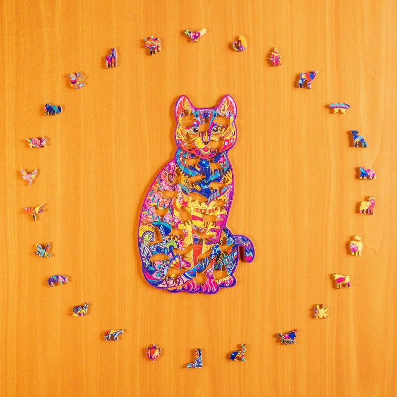 Pisică – Puzzle de lemn 3 Pisică – Puzzle de lemn 3