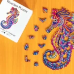 Puzzle de lemn - Căluț de mare 1