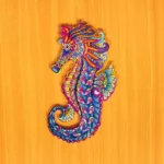 Puzzle de lemn - Căluț de mare 2