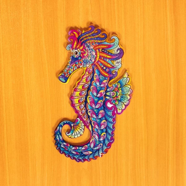 Puzzle de lemn - Căluț de mare 2