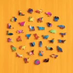 Puzzle de lemn - Colorat câine 4