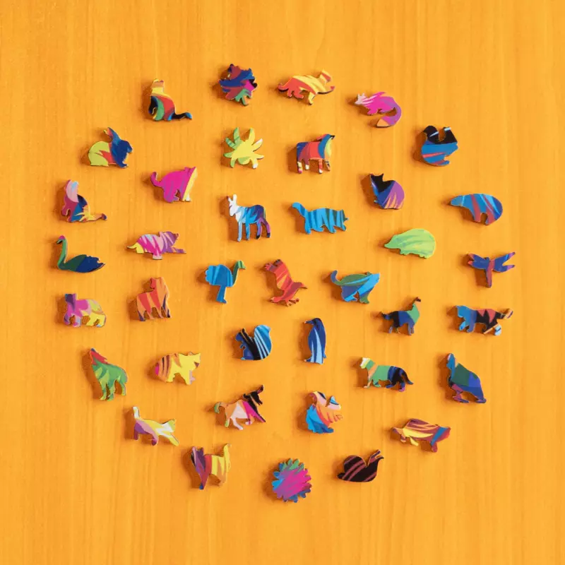 Puzzle de lemn - Colorat câine 4 Puzzle de lemn - Colorat câine 4