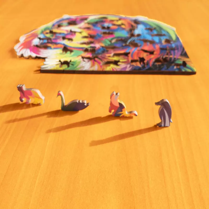 Puzzle de lemn - Colorat câine 6 Puzzle de lemn - Colorat câine 6
