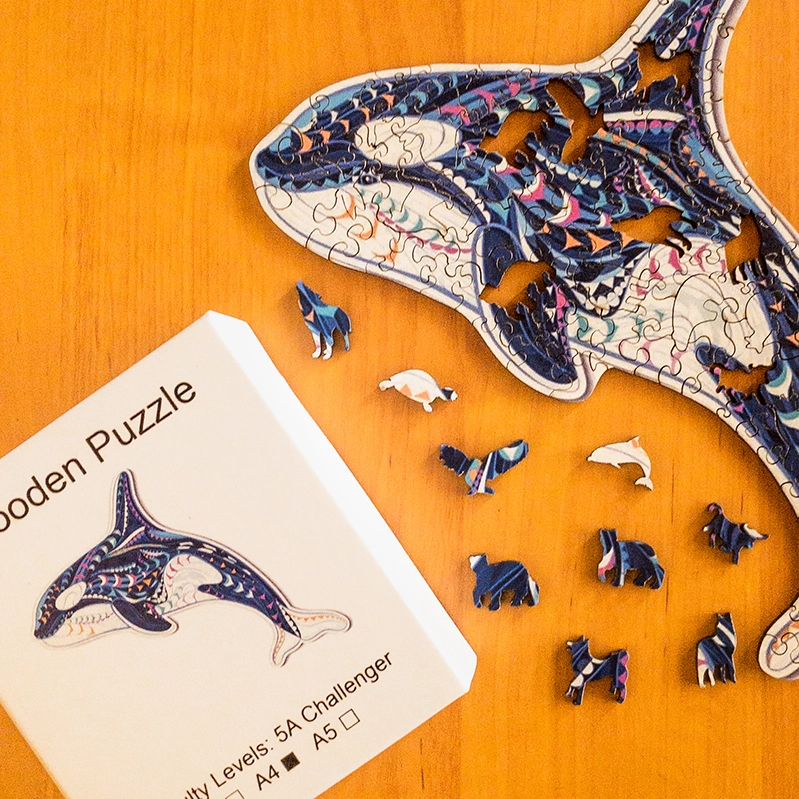 Puzzle de lemn - Delfin 1