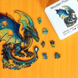 Puzzle de lemn - Dragon înfricoșător 1