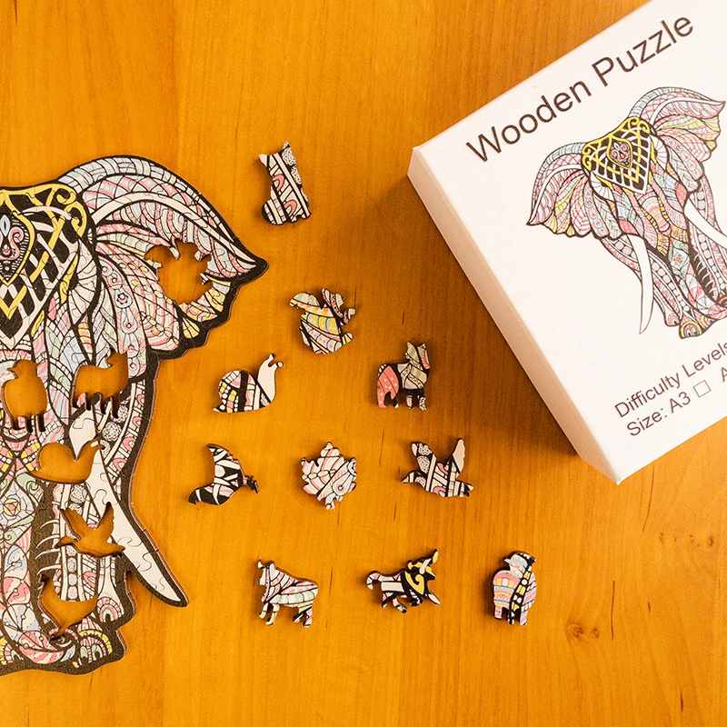 Puzzle de lemn - Elefant 1