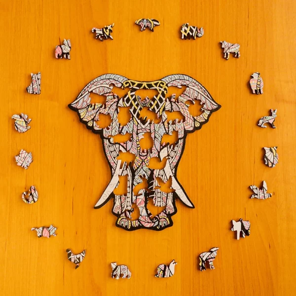 Puzzle de lemn - Elefant 3