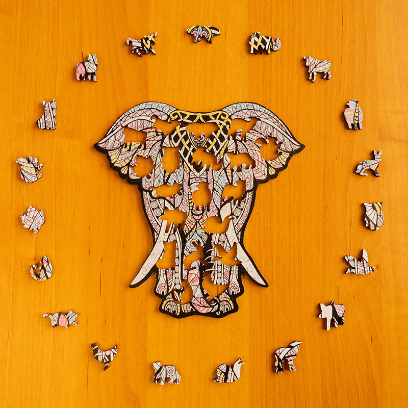 Puzzle de lemn - Elefant 3 Puzzle de lemn - Elefant 3