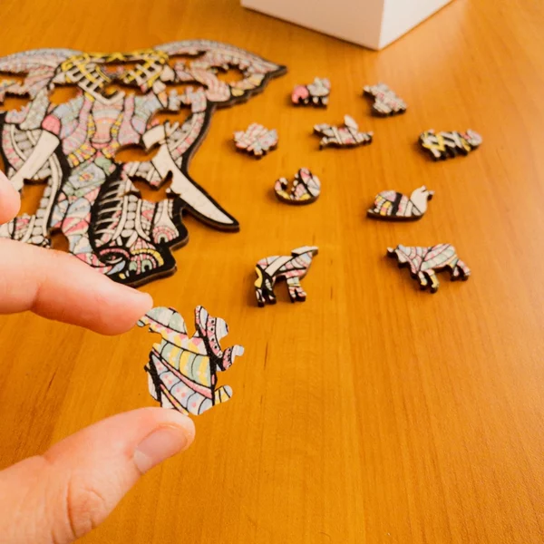 Puzzle de lemn - Elefant 5