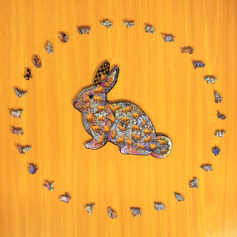 Puzzle de lemn - Iepuraș 3 Puzzle de lemn - Iepuraș 3