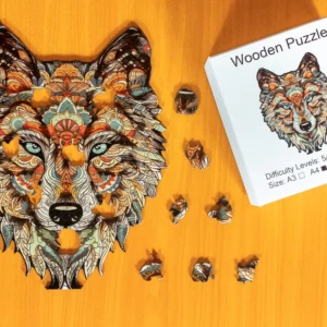 Puzzle de lemn - Lup 1