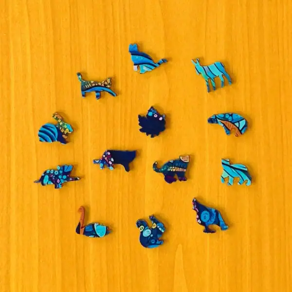 Balenă albastră uimitoare - Puzzle din lemn 3