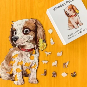 Câine drăguț - Puzzle din lemn 1