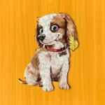 Câine drăguț - Puzzle din lemn 2
