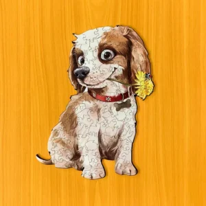 Câine drăguț - Puzzle din lemn 2