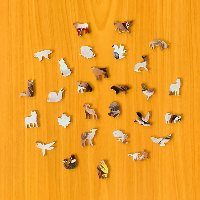Câine drăguț - Puzzle din lemn 3 Câine drăguț - Puzzle din lemn 3