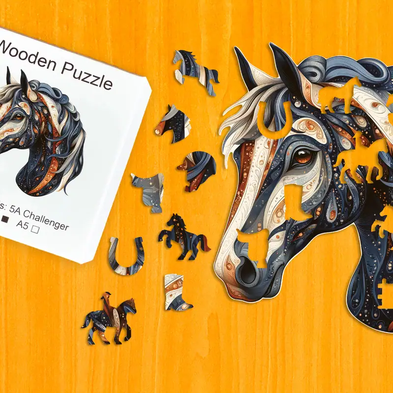 Cal la răsărit - Puzzle din lemn 1