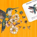 Colibri în timpul înfloririi - Puzzle din lemn 1