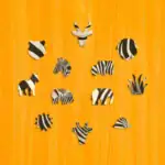 Familie de zebre migratoare - Puzzle din lemn 3