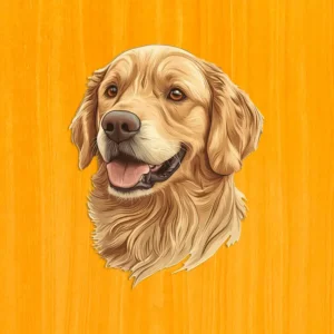 Golden retriever prietenos - Puzzle din lemn 2