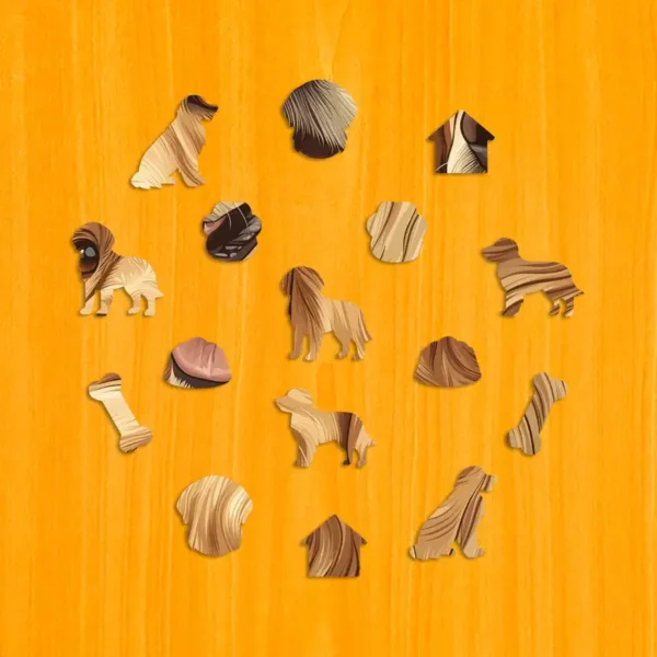 Golden retriever prietenos - Puzzle din lemn 3