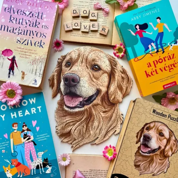 Golden retriever prietenos - Puzzle din lemn 4