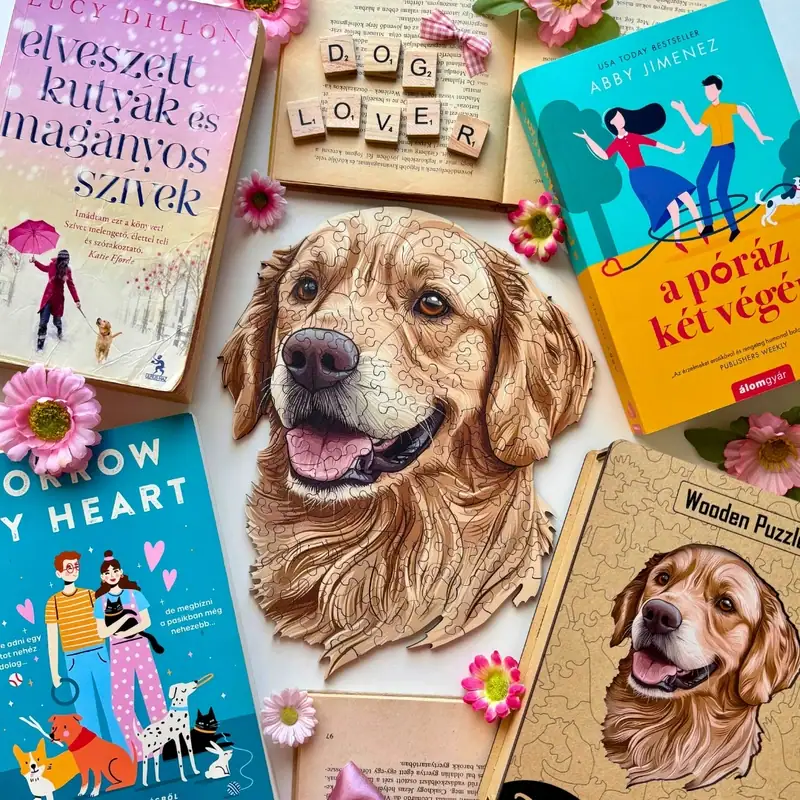 Golden retriever prietenos - Puzzle din lemn 4 Golden retriever prietenos - Puzzle din lemn 4