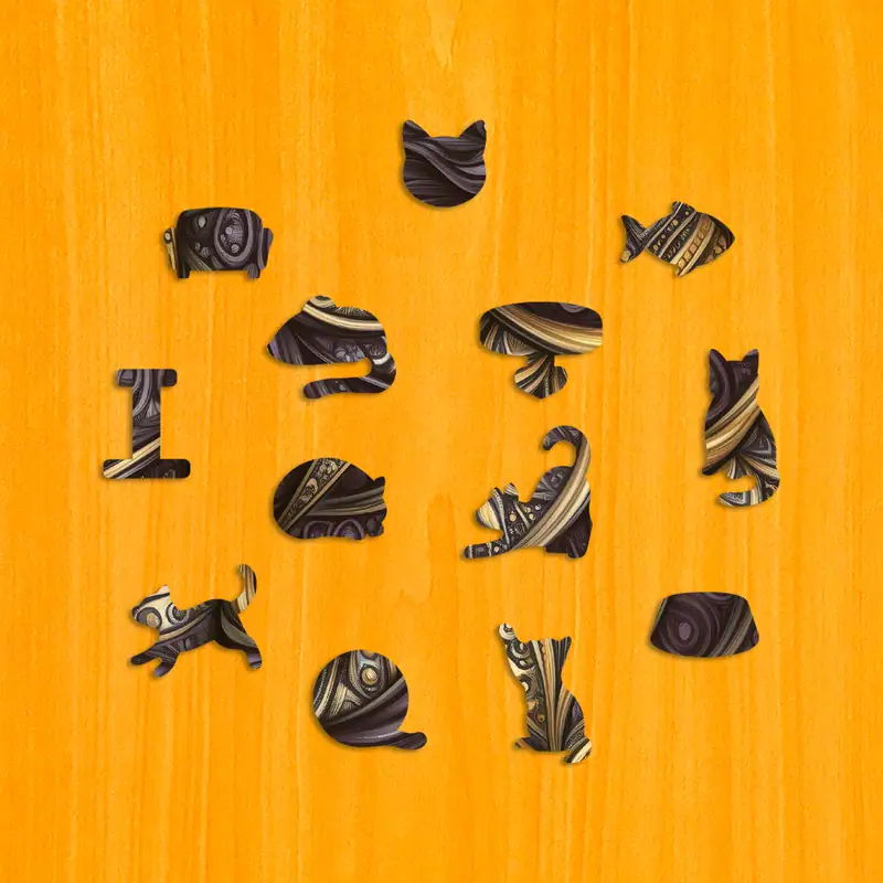 Pisică maiestuoasă - Puzzle din lemn 3 Pisică maiestuoasă - Puzzle din lemn 3