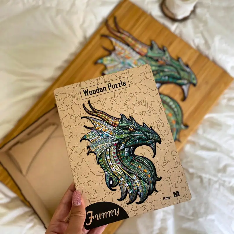 Puzzle de lemn - Dragon 8 Puzzle de lemn - Dragon 8