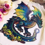 Puzzle de lemn - Dragon înfricoșător 4