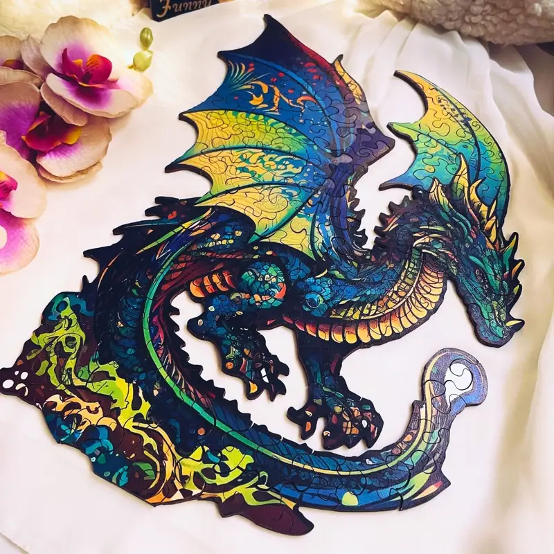 Puzzle de lemn - Dragon înfricoșător 4 Puzzle de lemn - Dragon înfricoșător 4