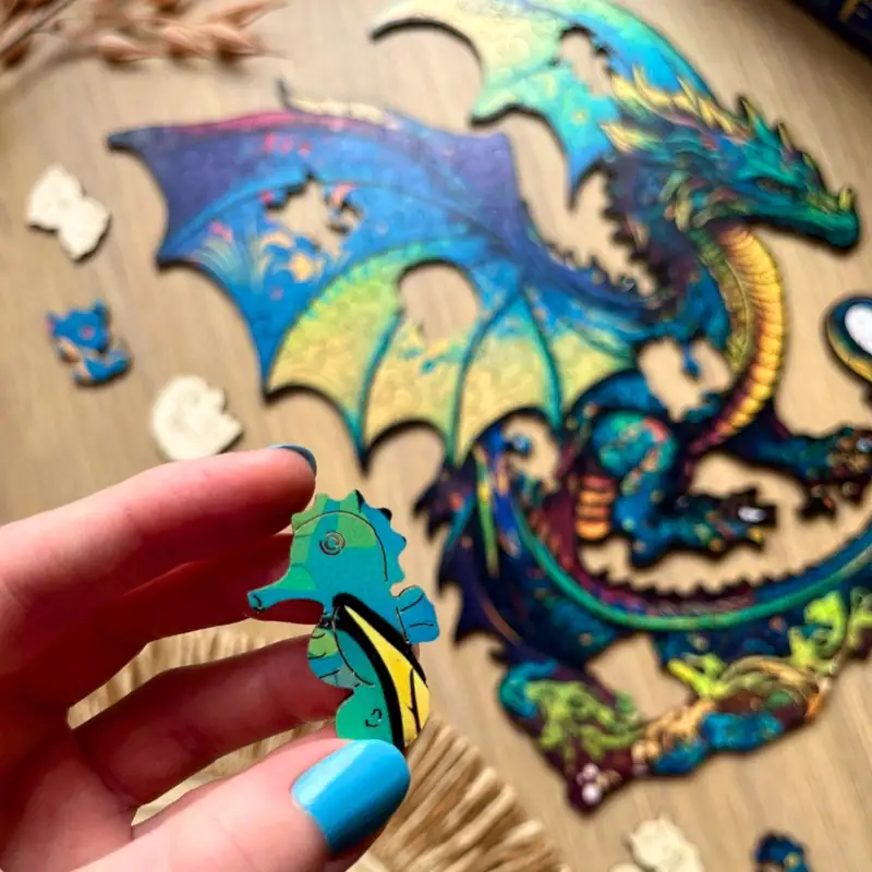 Puzzle de lemn - Dragon înfricoșător 5 Puzzle de lemn - Dragon înfricoșător 5