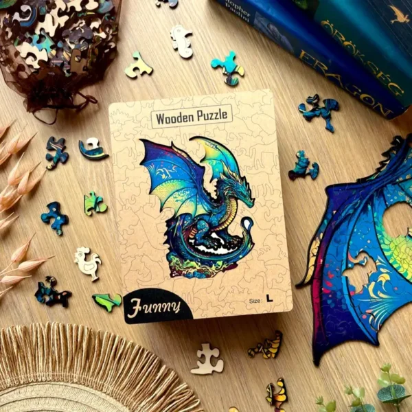 Puzzle de lemn - Dragon înfricoșător 7