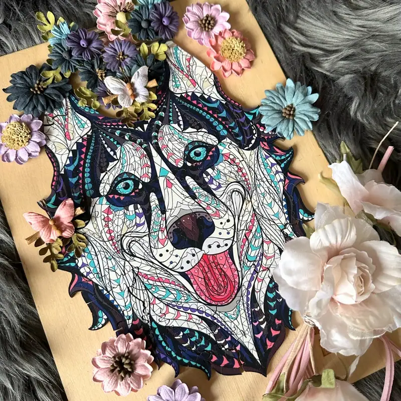 Puzzle de lemn - Husky 7 Puzzle de lemn - Husky 7