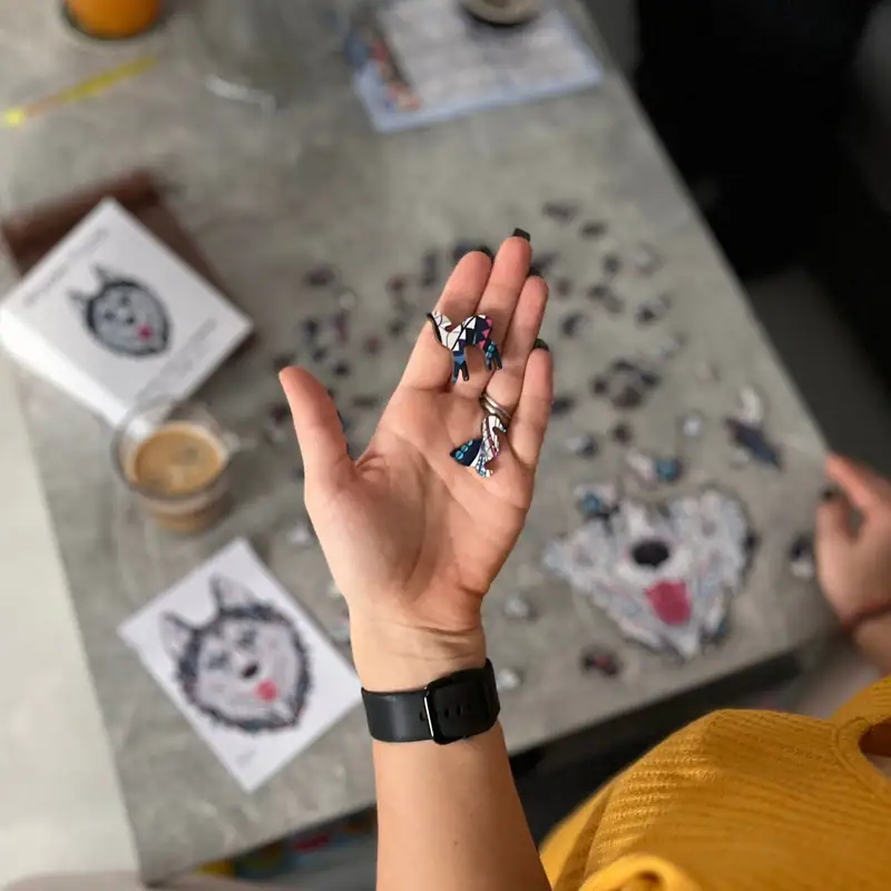 Puzzle de lemn - Husky 9 Puzzle de lemn - Husky 9