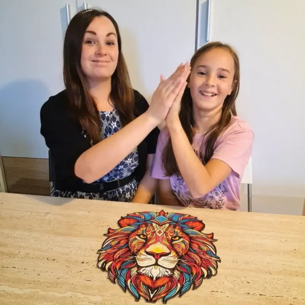 Puzzle de lemn - Leu exotic 6