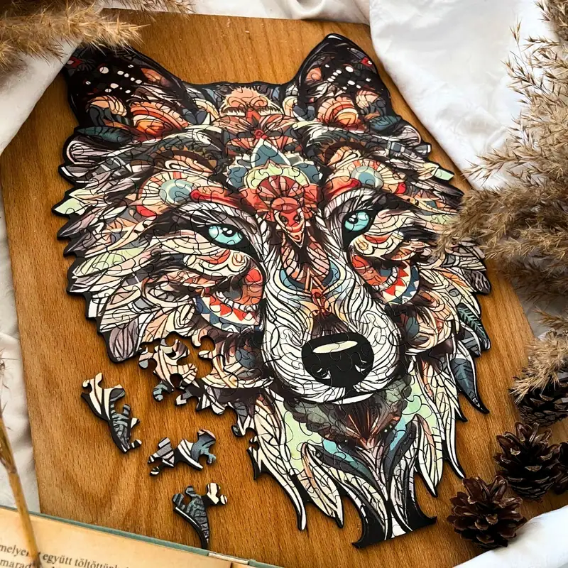 Puzzle de lemn - Lup 6 Puzzle de lemn - Lup 6