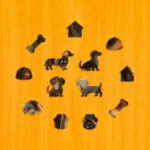 Teckel drăguț - Puzzle din lemn 3