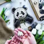 Urs panda flămând - Puzzle din lemn 7