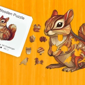 Veveriță decorativă - Puzzle din lemn 1